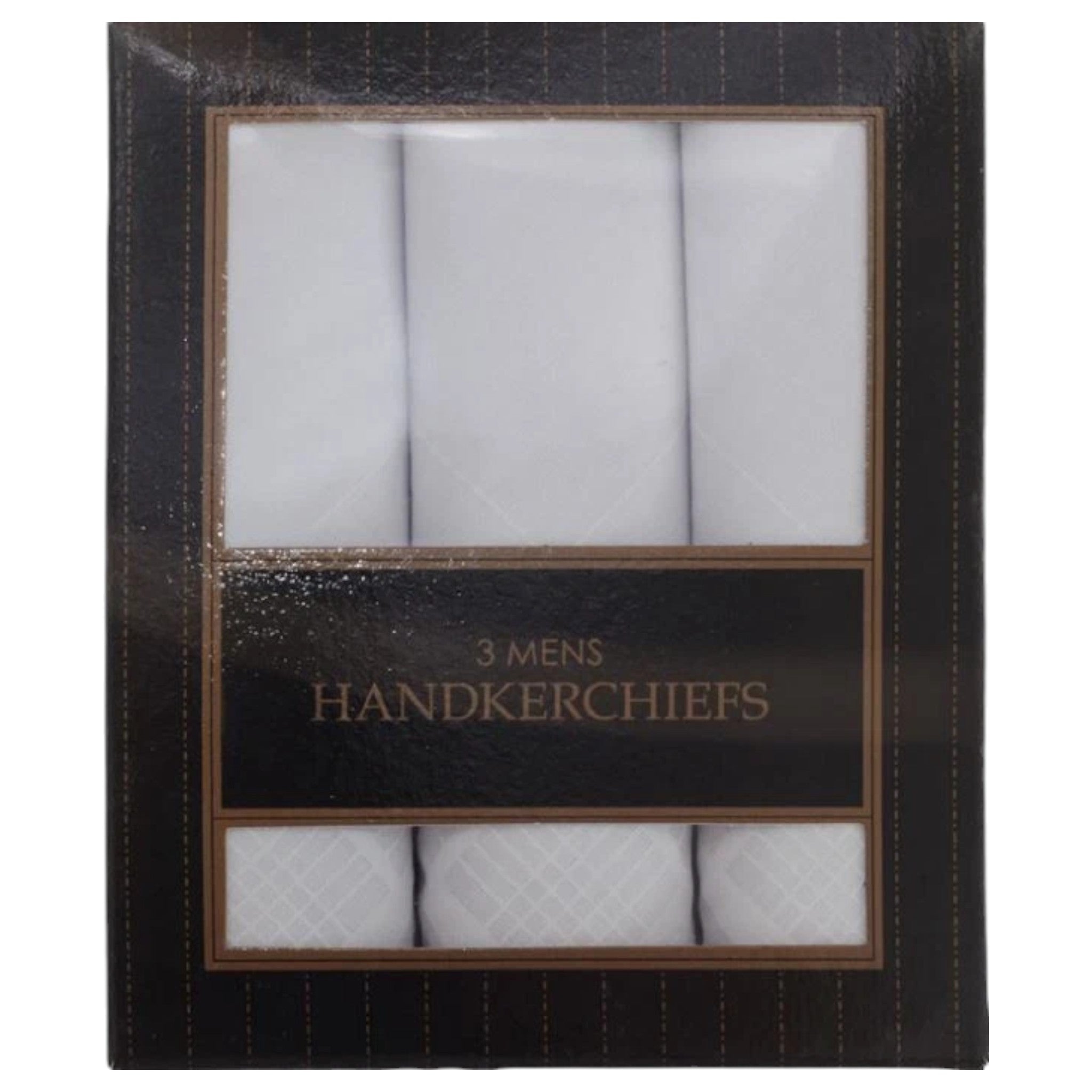 Men’s white cotton blend handkerchiefs 3 pack gift box